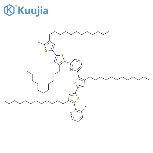 Poly[pyridinediyl(4,4'-didodecyl[2,2'-bithiophene]-5,5'-diyl)-2,6-pyridinediyl(4,4'-didodecyl[2,2'-bithiophene]-5,5'-diyl)] structure