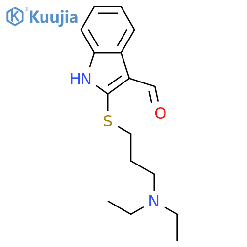 1H-INDOLE-3-CARBOXALDEHYDE, 2-[[3-(DIETHYLAMINO)PROPYL]THIO]- structure