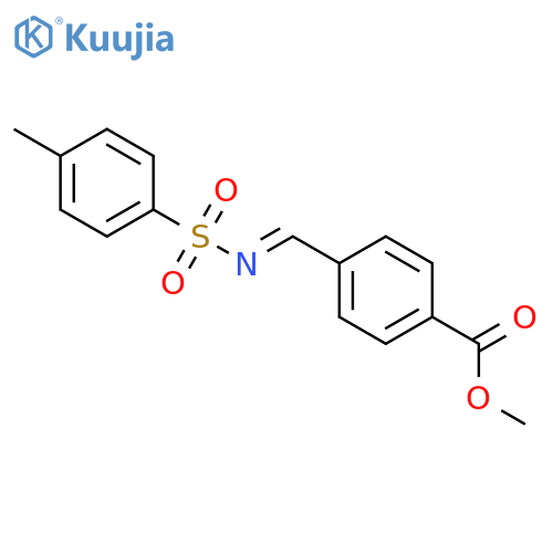 Benzoic acid, 4-[[[(4-methylphenyl)sulfonyl]imino]methyl]-, methyl ester structure