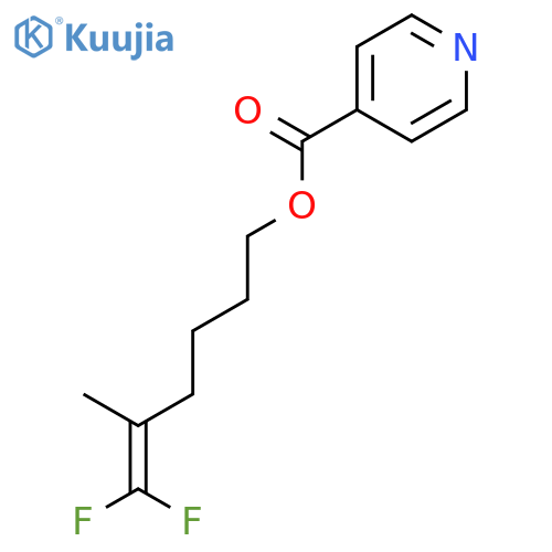 4-Pyridinecarboxylic acid, 6,6-difluoro-5-methyl-5-hexenyl ester structure