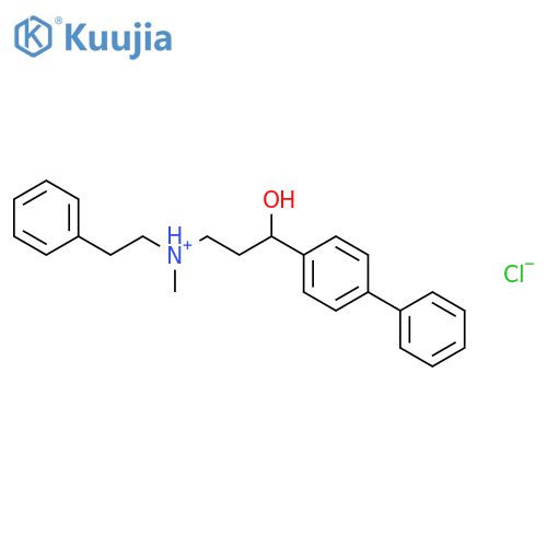 alpha-(2-(Methylphenethylamino)ethyl)-4-biphenylmethanol hydrochloride structure