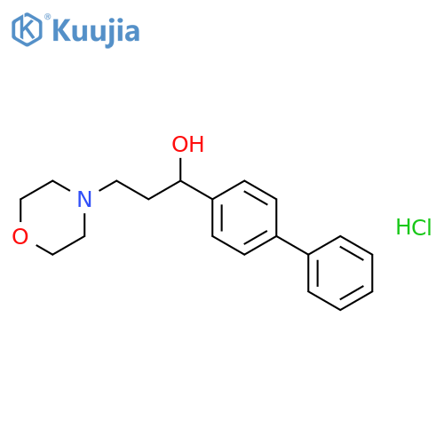 4-Morpholinepropanol, alpha-(4-biphenylyl)-, hydrochloride structure
