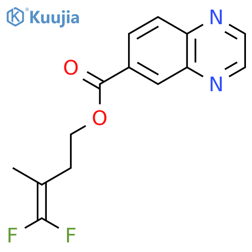 6-QUINOXALINECARBOXYLIC ACID, 4,4-DIFLUORO-3-METHYL-3-BUTENYL ESTER structure