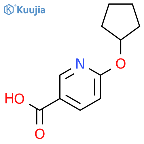 6-(cyclopentyloxy)pyridine-3-carboxylic acid structure