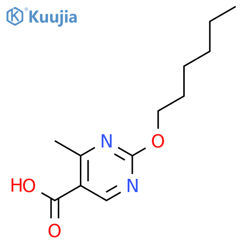 5-PYRIMIDINECARBOXYLIC ACID, 2-(HEXYLOXY)-4-METHYL- structure