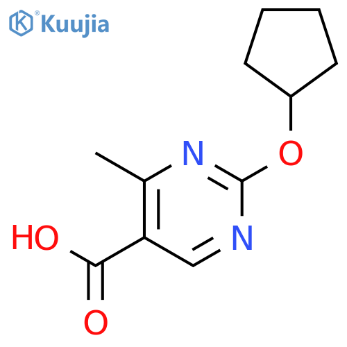 5-Pyrimidinecarboxylic acid, 2-(cyclopentyloxy)-4-methyl- structure