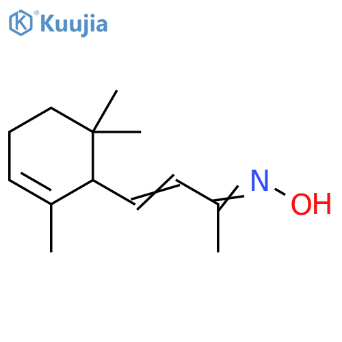 3-Buten-2-one, 4-(2,6,6-trimethyl-2-cyclohexen-1-yl)-, oxime structure