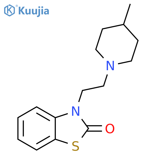 2(3H)-Benzothiazolone, 3-[2-(4-methyl-1-piperidinyl)ethyl]- structure