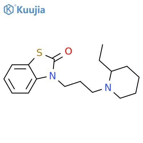 2(3H)-Benzothiazolone, 3-[3-(2-ethyl-1-piperidinyl)propyl]- structure