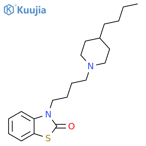 2(3H)-Benzothiazolone, 3-[4-(4-butyl-1-piperidinyl)butyl]- structure