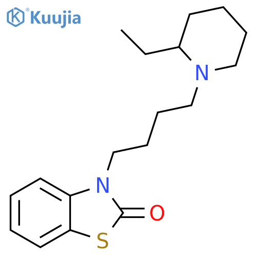 2(3H)-Benzothiazolone, 3-[4-(2-ethyl-1-piperidinyl)butyl]- structure