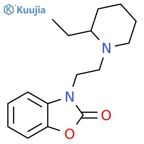 2(3H)-Benzoxazolone, 3-[2-(2-ethyl-1-piperidinyl)ethyl]- structure
