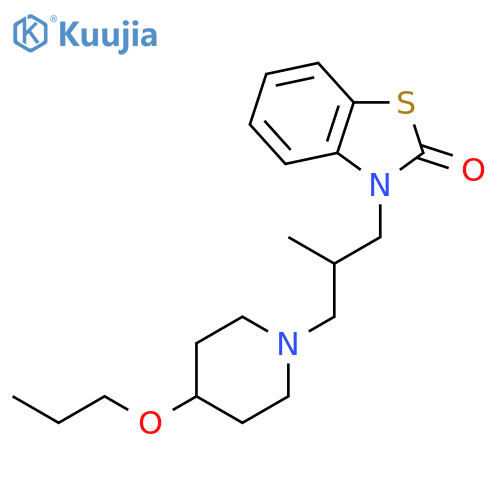 2(3H)-Benzothiazolone, 3-[2-methyl-3-(4-propoxy-1-piperidinyl)propyl]- structure