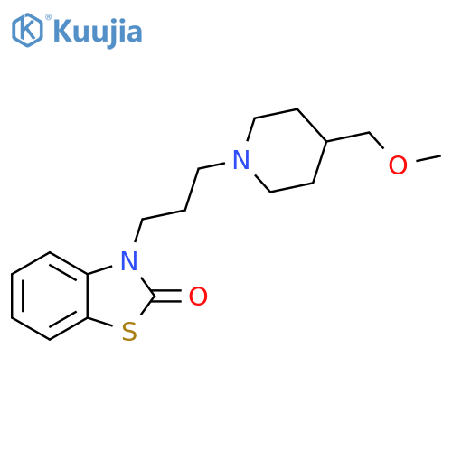 2(3H)-Benzothiazolone, 3-[3-[4-(methoxymethyl)-1-piperidinyl]propyl]- structure
