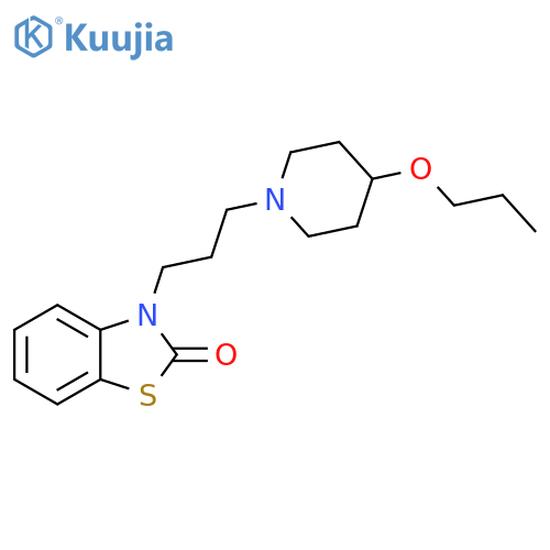 2(3H)-Benzothiazolone, 3-[3-(4-propoxy-1-piperidinyl)propyl]- structure
