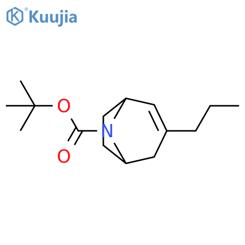 8-Azabicyclo[3.2.1]oct-2-ene-8-carboxylic acid, 3-propyl-,1,1-dimethylethyl ester structure