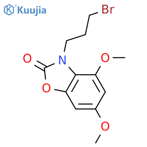 2(3H)-Benzoxazolone, 3-(3-bromopropyl)-4,6-dimethoxy- structure