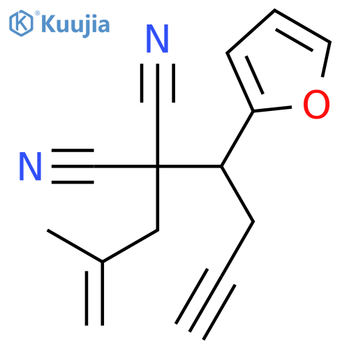 PROPANEDINITRILE, [1-(2-FURANYL)-3-BUTYNYL](2-METHYL-2-PROPENYL)- structure