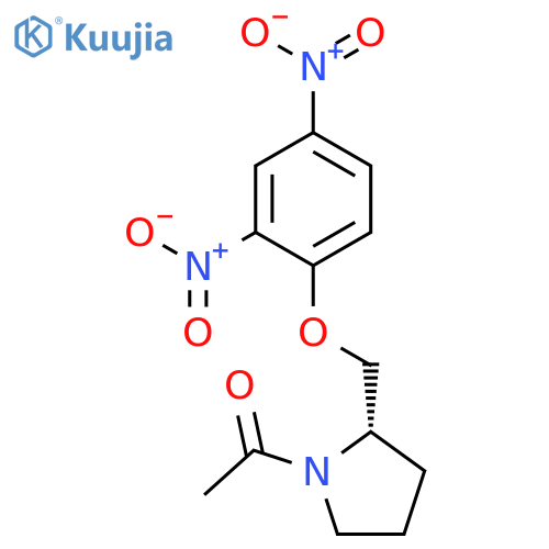 PYRROLIDINE, 1-ACETYL-2-[(2,4-DINITROPHENOXY)METHYL]-, (2S)- structure