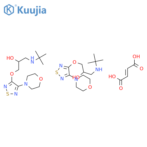 but-2-enedioic acid; 1-[(4-morpholin-4-yl-1,2,5-thiadiazol-3-yl)oxy]-3-(tert-butylamino)propan-2-ol structure