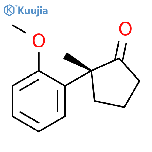 CYCLOPENTANONE, 2-(2-METHOXYPHENYL)-2-METHYL-, (2R)- structure