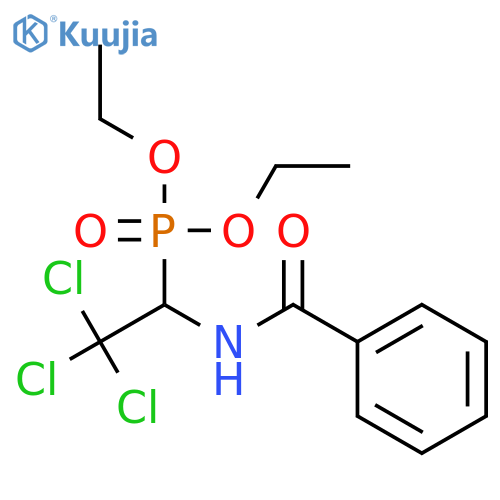 Phosphonic acid, [1-(benzoylamino)-2,2,2-trichloroethyl]-, diethyl ester structure