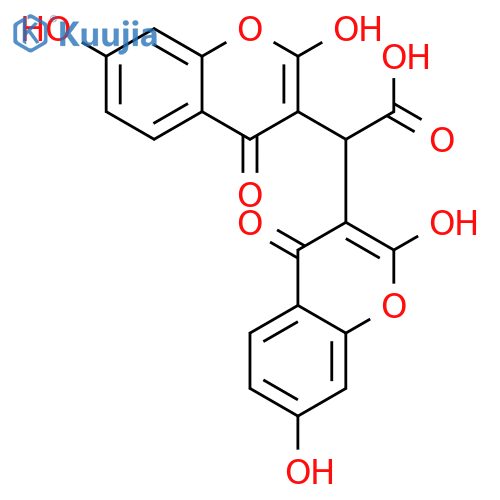 bis(2,7-dihydroxy-4-oxo-4H-chromen-3-yl)acetic acid structure