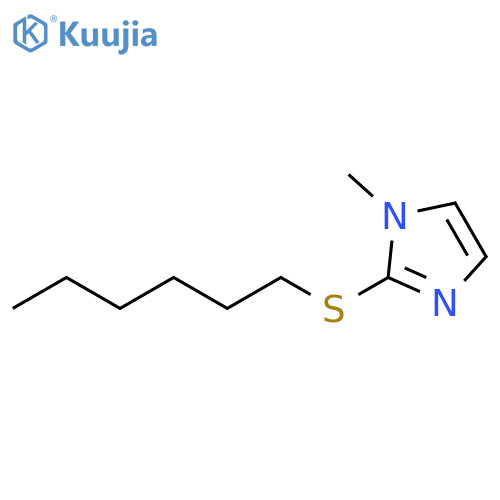1H-Imidazole, 2-(hexylthio)-1-methyl- structure
