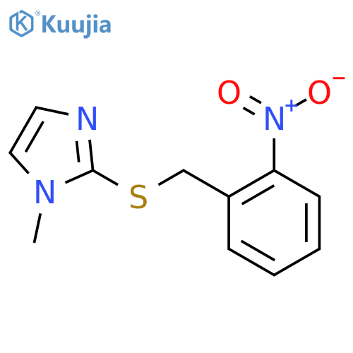 1-Methyl-2-{(2-nitrophenyl)methylsulfanyl}-1H-imidazole structure