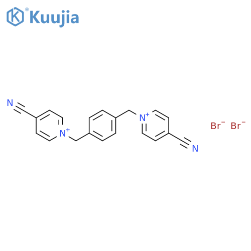 PYRIDINIUM, 1,1'-[1,4-PHENYLENEBIS(METHYLENE)]BIS[4-CYANO-, DIBROMIDE structure