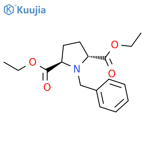 2,5-Pyrrolidinedicarboxylic acid, 1-(phenylmethyl)-, diethyl ester, trans- structure