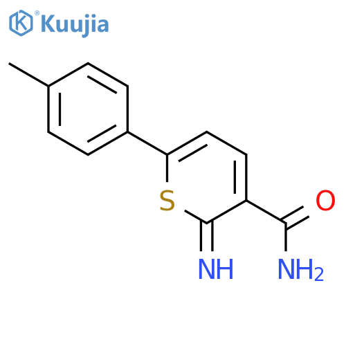 2H-Thiopyran-3-carboxamide, 2-imino-6-(4-methylphenyl)- structure