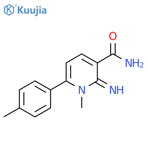 3-Pyridinecarboxamide,1,2-dihydro-2-imino-1-methyl-6-(4-methylphenyl)- structure