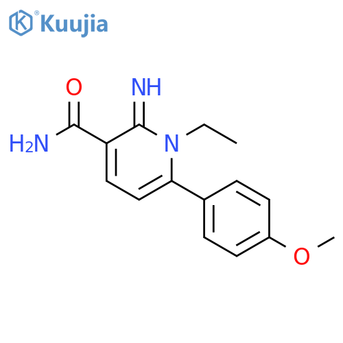 3-Pyridinecarboxamide,1-ethyl-1,2-dihydro-2-imino-6-(4-methoxyphenyl)- structure