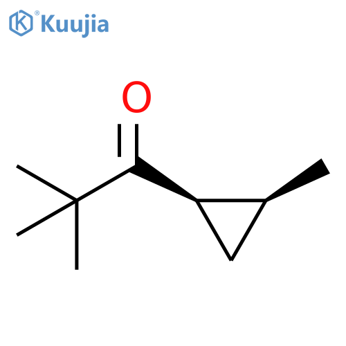 1-Propanone, 2,2-dimethyl-1-(2-methylcyclopropyl)-, cis- (9CI) structure
