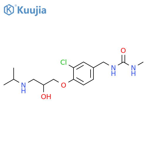 Urea,N-[[3-chloro-4-[2-hydroxy-3-[(1-methylethyl)amino]propoxy]phenyl]methyl]-N'-methyl- structure