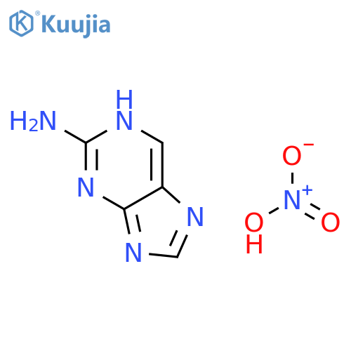 1H-Purin-2-amine, mononitrate (9CI) structure