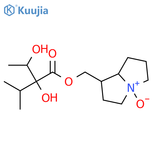 [(1S,7aS)-4-oxidohexahydro-1H-pyrrolizin-1-yl]methyl (2R)-2,3-dihydroxy-2-(propan-2-yl)butanoate structure