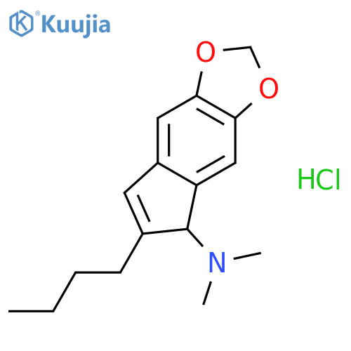 6-butyl-n,n-dimethyl-7h-cyclopenta[f][1,3]benzodioxol-7-amine;hydrochloride structure