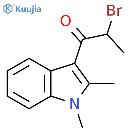 2-Bromo-1-(1,2-dimethyl-1H-indol-3-yl)propan-1-one structure
