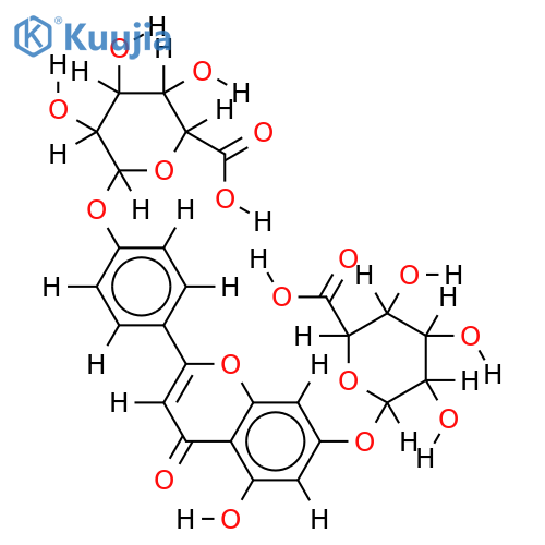 4',7-Di-O-beta-D-glucuronoside-4',5,7-Trihydroxyflavone structure