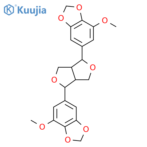 5,5'-(1R,3aR,4S,6aR)-tetrahydro-1H,3H-furo[3,4-c]furan-1,4-diylbis(7-methoxy-1,3-benzodioxole) structure