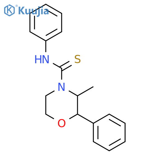 3-methyl-n,2-diphenylmorpholine-4-carbothioamide structure