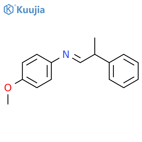 BENZENAMINE, 4-METHOXY-N-(2-PHENYLPROPYLIDENE)- structure