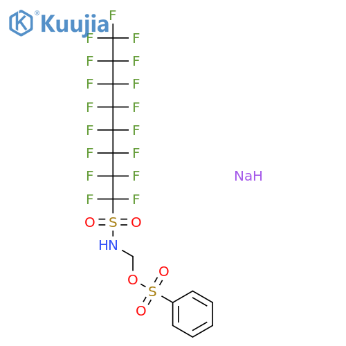 Benzenesulfonic acid,[[[(1,1,2,2,3,3,4,4,5,5,6,6,7,7,8,8,8-heptadecafluorooctyl)sulfonyl]amino]methyl]-,sodium salt (1:1) structure