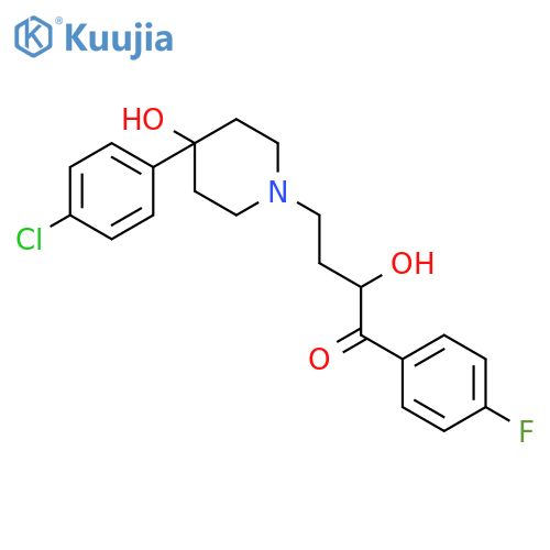 4-[4-(4-chlorophenyl)-4-hydroxypiperidin-1-yl]-1-(4-fluorophenyl)-2-hydroxybutan-1-one structure