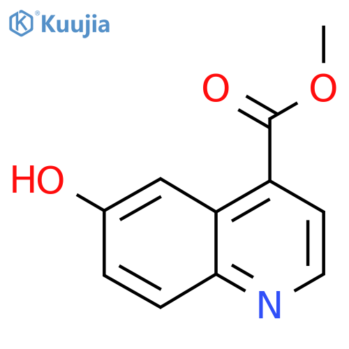 4-Quinolinecarboxylic acid, 6-hydroxy-, methyl ester structure