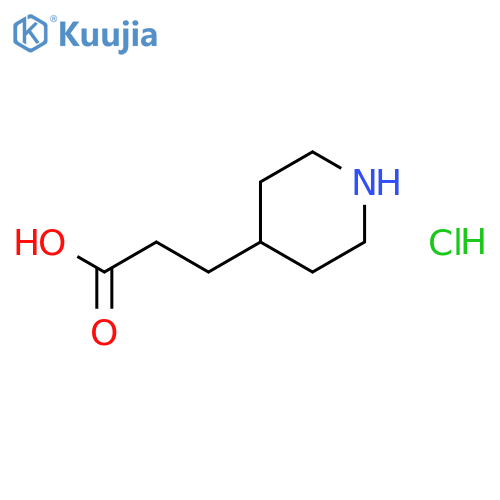 3-(Piperidin-4-yl)propanoic acid hydrochloride structure
