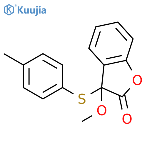 3-methoxy-3-[(4-methylphenyl)sulfanyl]-1-benzofuran-2(3H)-one structure