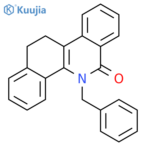 Benzo[c]phenanthridin-6(5H)-one, 11,12-dihydro-5-(phenylmethyl)- structure